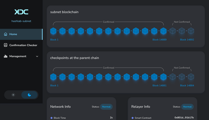 XDC Subnet UI